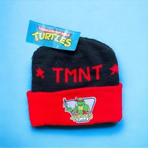 Vintage 1988 Teenage Mutant Ninja Turtles Ski Knit Cap Hat TMNT - NWT